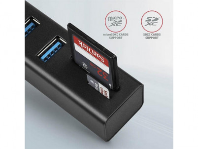 HMA-CR3A HUB 3xUSB-A microSD ALU USB 3.2