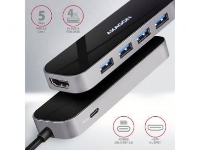 HMC-6H4A HUB 4xUSB-A HDMI 100W