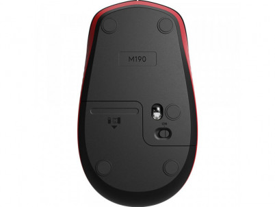 Wireless Mouse M190, Red LOGITECH