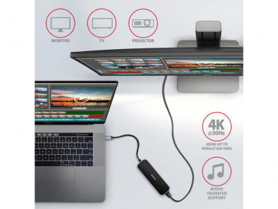 HMC-6H4A HUB 4xUSB-A HDMI 100W