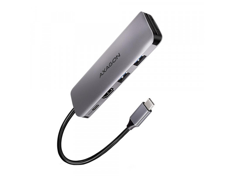 HMC-5 USB HUB 2xUSB-A HDMI microSD 100W