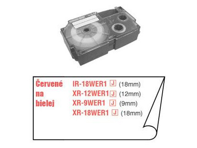 XR 18 WER1 biela červená tlač CASIO