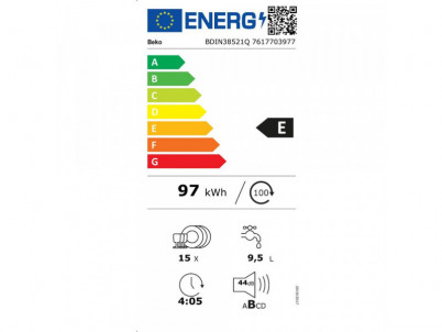 BDIN38521Q umývačka riadu BEKO