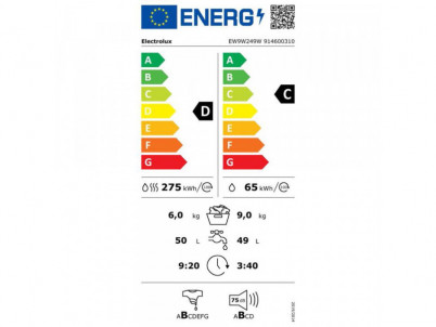 EW9W249W práčka so sušičkou ELECTROLUX