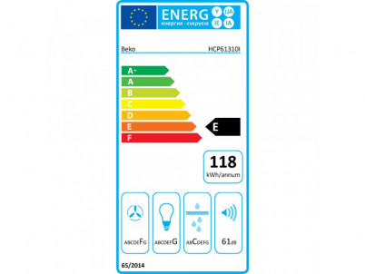 HCP61310I odsávač pár komín. BEKO