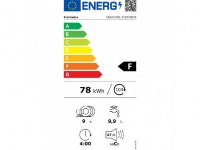 EEA22100L umývačka riadu vst. ELECTROLUX+ 10 rokov záruka na invertor motor