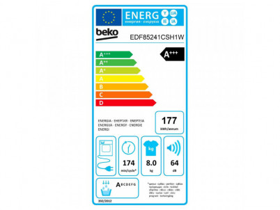 EDF85241CSH1W Sušička bielizne BEKO