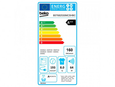 B5T682530MCSHBC Sušička bielizne BEKO