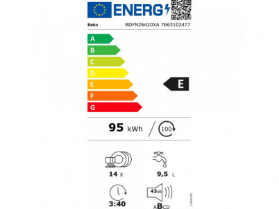 BDFN26420XA Umývačka riadu BEKO