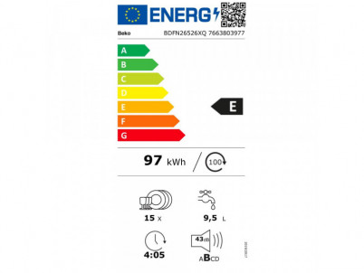 BDFN26526XQ Umývačka riadu BEKO