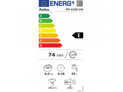 PPF61002EW práčka predom pl. AMICA