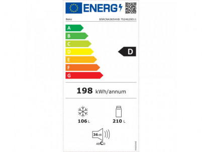 B5RCNA365HXB Chladnička kombi BEKO