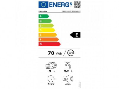 ESS42200SX umývačka riadu ELECTROLUX