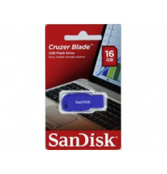 SanDisk USB Cruzer Blade 16GB, modrý