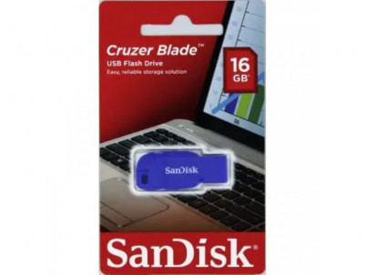 SanDisk USB Cruzer Blade 16GB, modrý