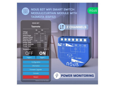 NOUS B3T, Tasmota SMART Switch, prepínač (s mera)