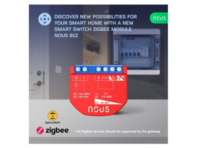 NOUS B1Z, ZigBee SMART Switch, prepínač (bez)