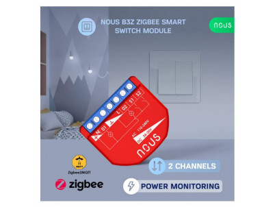 NOUS B3Z, ZigBee SMART Switch, prepínač (s mera)