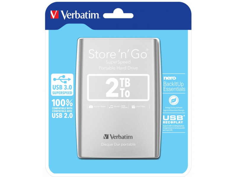 VERBATIM Store 'n' Go USB 3.0, Externý disk, 2TB s