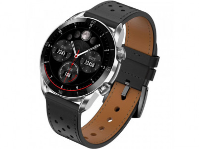 Smartwatch V10 Silver black leath GARETT