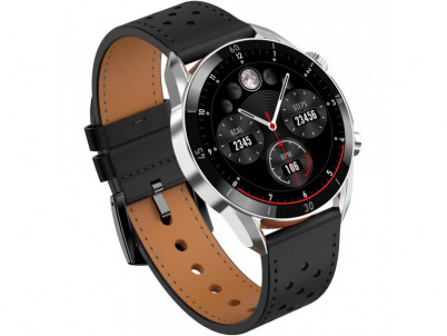 Smartwatch V10 Silver black leath GARETT