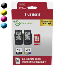 CANON Cartridge PG-510/CL-511 multipack + Papier