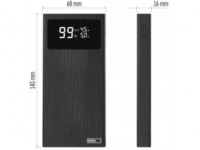 B0531B Powerbank BetaQ 10 10000 BK EMOS