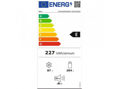 RCSA300K40WN kombinovaná chladnička BEKO