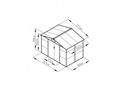 Záhradný domček G21 GAH 529 - 277 x 191 cm, šedý