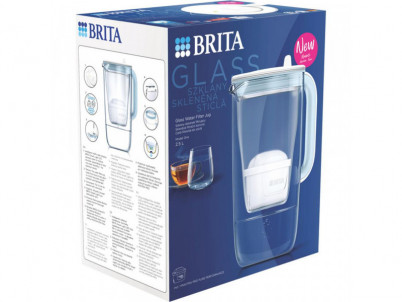 Filtr. kanvica 2,5l sklo sv. modrá BRITA