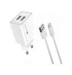 NSI-0089-STU-LIGHT 2xUSB nabíjačka+kábel