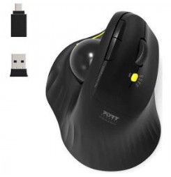 Bezdrôtová ergonomická myš USB-A/C BLACK