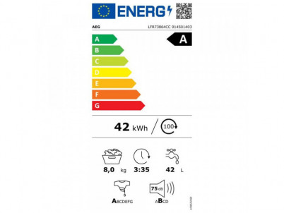 LFR73864CC spredu plnená práčka AEG