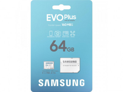 MicroSDXC 64GB EVO Plus + SD adp SAMSUNG