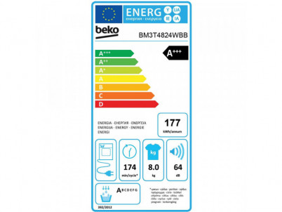 BM3T4824WBB SUŠIČKA PRÁDLA BEKO