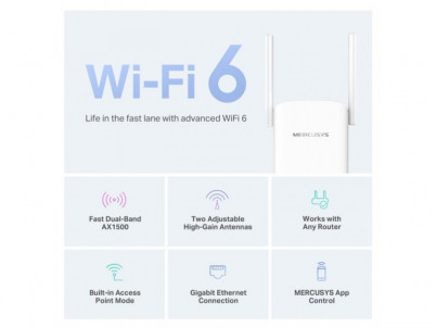 MERCUSYS ME60X AX1500 Wi-Fi 6 Range Extender