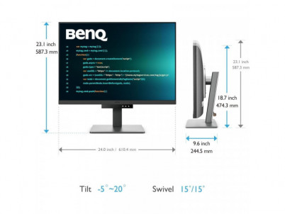 BENQ 28.2W LED MONITOR RD280U METALLIC GREY