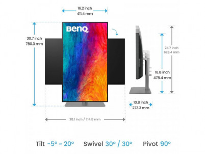 BENQ 32W LED MONITOR PD3225U DARK GREY