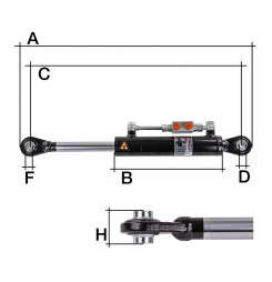 Horná riadiaca tyč hydraulická 670 kat. I