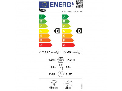 HTE7716WBC práčka so sušičkou BEKO