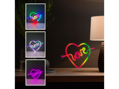 MANTA LOVE HEART, LED Neon plexi dekorácia