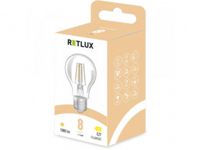 RFL 602 Fil. A60 E27 bulb 8W WW D RETLUX