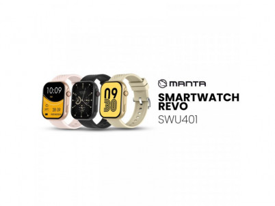 MANTA REVO Smartwatch, Smart hodinky, čierne