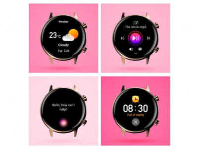 MANTA ALEXA Mini Smartwatch, Smart hodinky, čierne