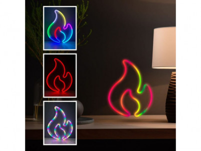 MANTA RGB FLAME, LED Neon plexi dekorácia