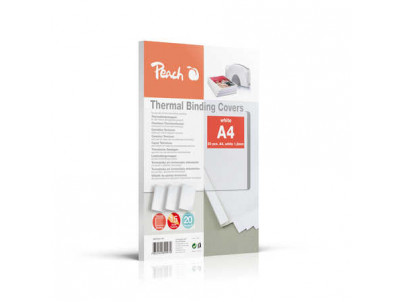 PEACH Thermal Binding Covers A4 1.5mm, white 20ks