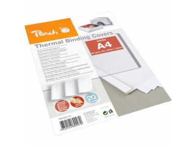 PEACH Thermal Binding Covers A4 1.5mm, white 20ks