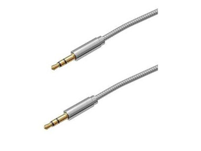 DAD-0123-AUX-METAL AUX 1M 2x3,5mm jack