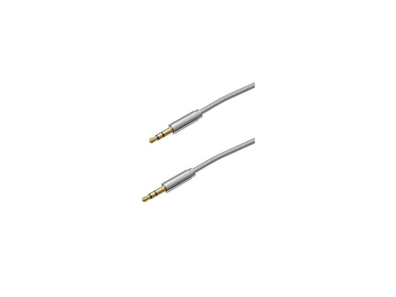 DAD-0123-AUX-METAL AUX 1M 2x3,5mm jack