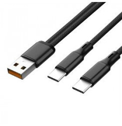 KAB-0266-USB-2XTYP kábel 2x TypeC BLACK